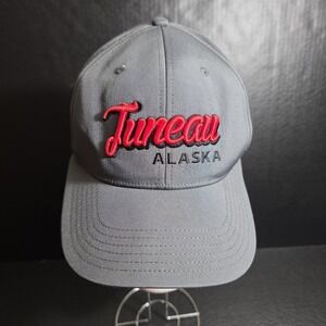 Legacy Juneau Alaska Gray Baseball Cap Destination Souvenir Hat Fitted Size S/M